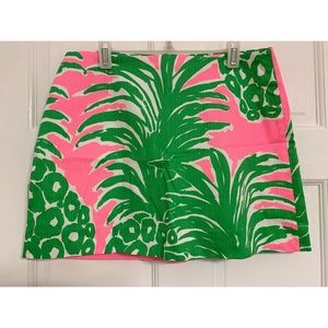 Lilly Pulitzer Pink and Green Pineapple Skirt NWT
